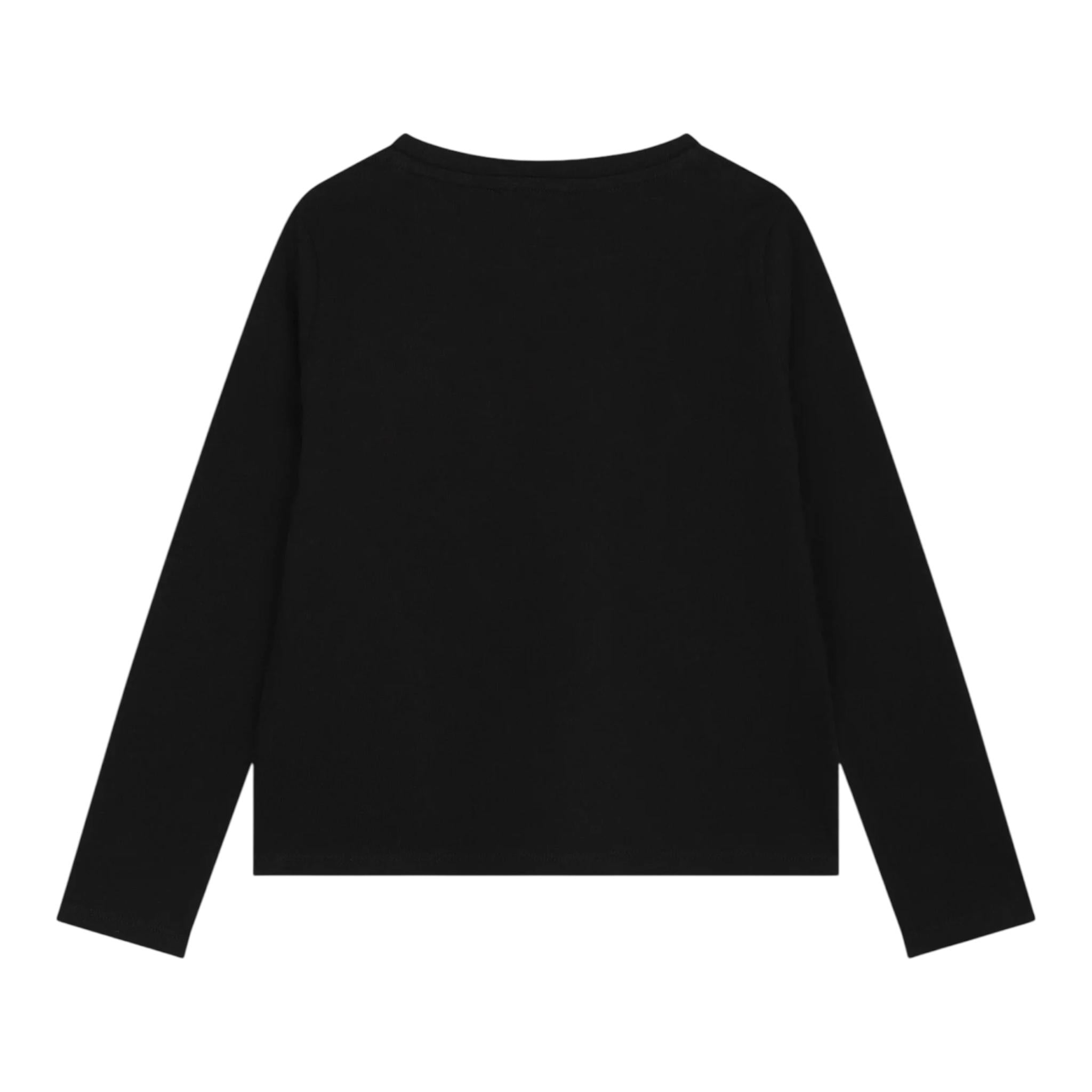 MICHAEL KORS shirt girocollo tinta unita con logo Nero per Bambina R30143 NERO MICHAEL KORS 