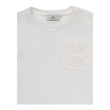 Etro T-Shirt Girocollo Tinta Unita Bianco Per Bambina