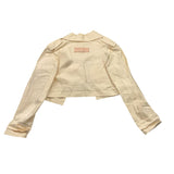 Elisabetta Franchi Giacca Modello Corto Tinta Unita  Beige Per Bambina