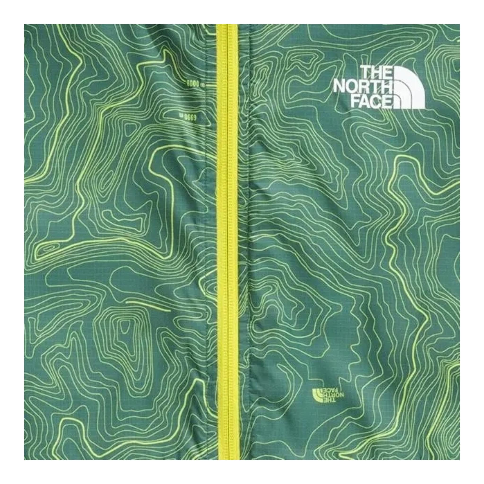 The North Face Giubbino Tinta Unita con Stampa Zip E Cappuccio per Bambino NF0A8ANM64T VERDE THE NORTH FACE 