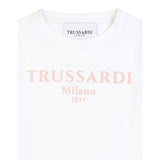 Trussardi T-Shirt Girocollo Tinta Unita con Stampa per Bambina TGP25004TS BIANCO TRUSSARDI 
