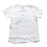 Please T-Shirt Girocollo Tinta Unita Con Maniche In Contrasto Bianco Per Neonato