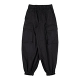 Maison Margiela Pantalone Modello Cargo Tinta Unita Con Elastico In Vita Nero Per Bambina