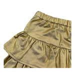 M+E' gonna tinta unita con balze Oro per Bambina UE1641J ORO M+E' 