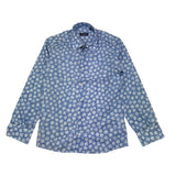 Emanuel Pris Camicia Tinta Unita Con Fantasia Fiori Azzurro Per Bambino