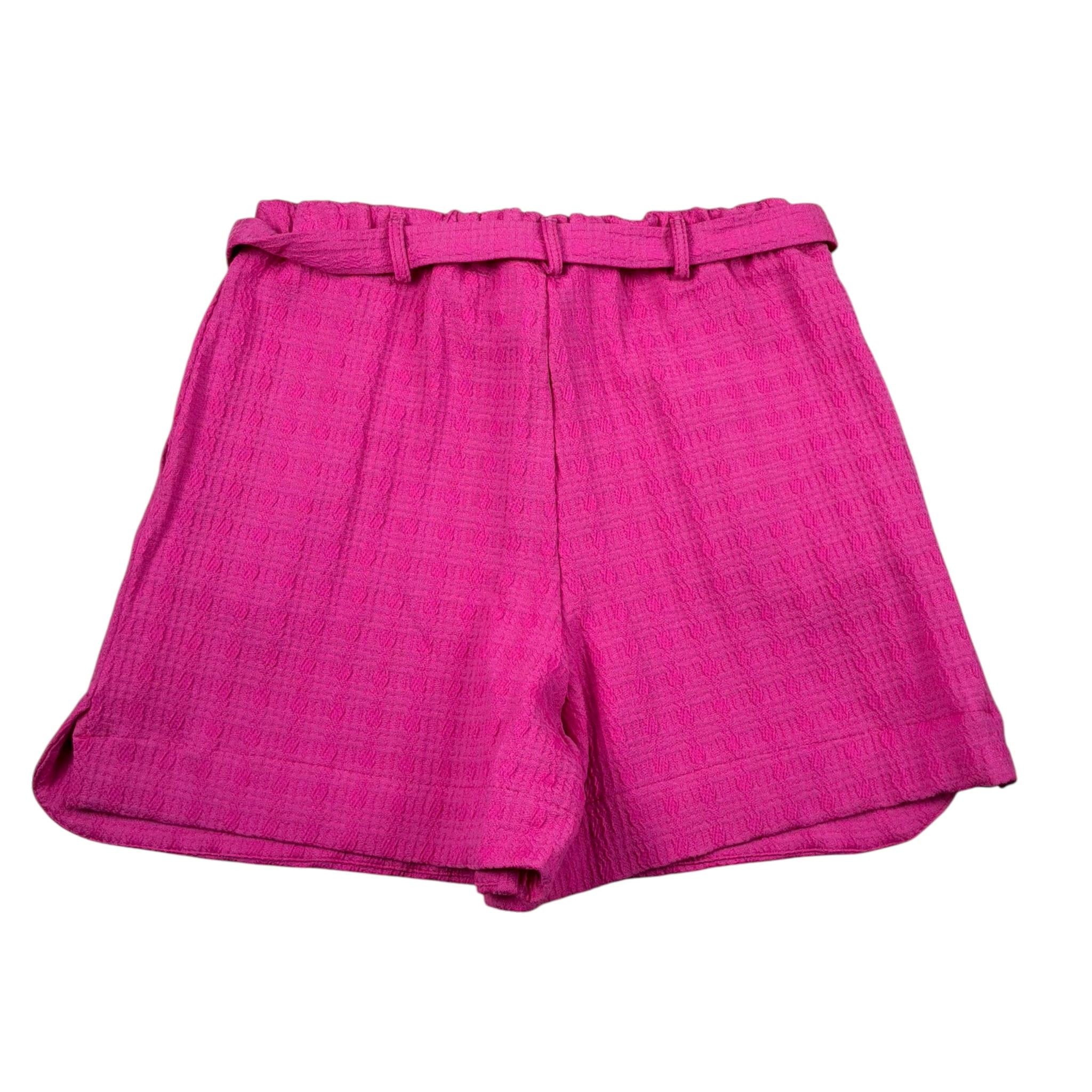 Manila Grace Short Tinta Unita con Cinturino per Bambina MG2656 FUXIA MANILA GRACE 