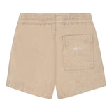 Boss Bermuda Tinta Unita con Elastico In Vita per Bambino J5198804 BEIGE BOSS 