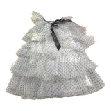 A' La Page Abito Tinta Unita con Tulle E Pailletes per Bambina 25SAGRE00006 BIANCO A' LA PAGE 