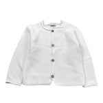 Le Coconne Cardigan Tinta Unita con Bottoni In Contrasto per Neonato LCN1592 BIANCO LE COCONNE 
