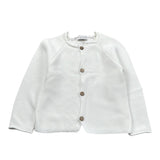 Le Coconne Cardigan Tinta Unita con Bottoni In Contrasto per Neonato LCN1592 BIANCO LE COCONNE 