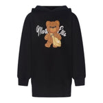 MARC ELLIS abito felpa con cappuccio tinta unita con stampa orso Nero per Bambina JMJMX00266 NERO MARC ELLIS 