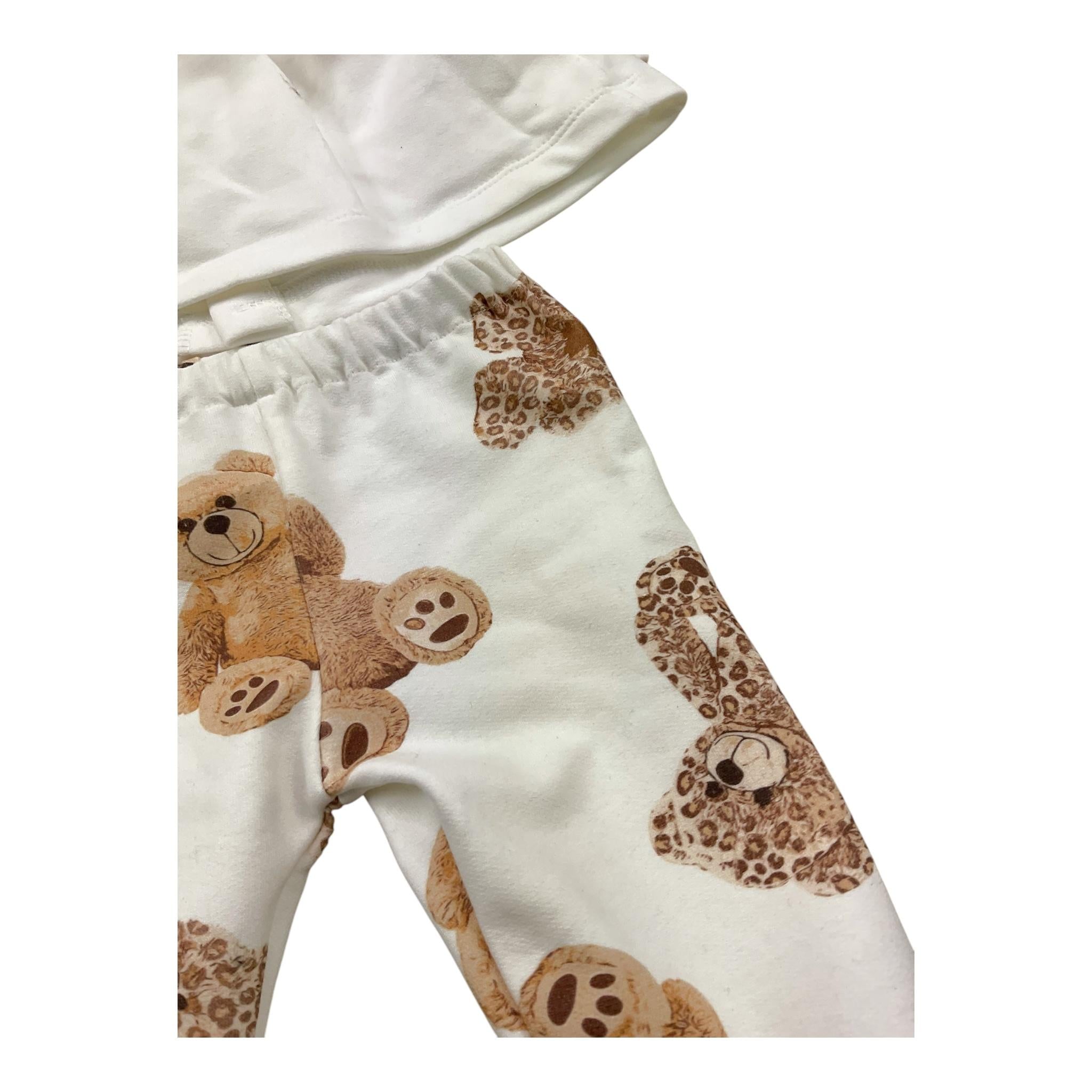 LE BEBE' completo 2pz shirt-ghettina tinta unita con stampa Bianco per Neonata LBG6038 BIANCO LE BEBE' 