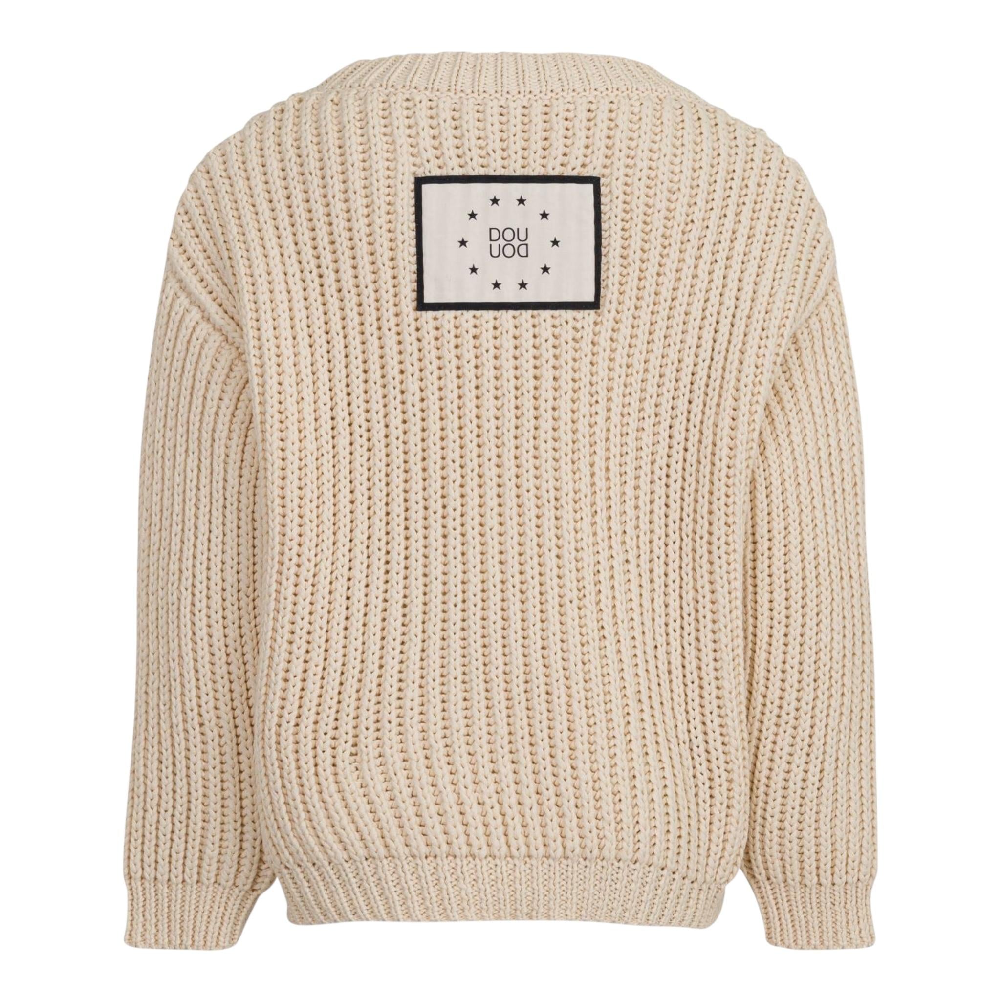 Dou Dou Maglia Tinta Unita con Logo Retro per Bambina DW9P10 BEIGE DOU DOU 