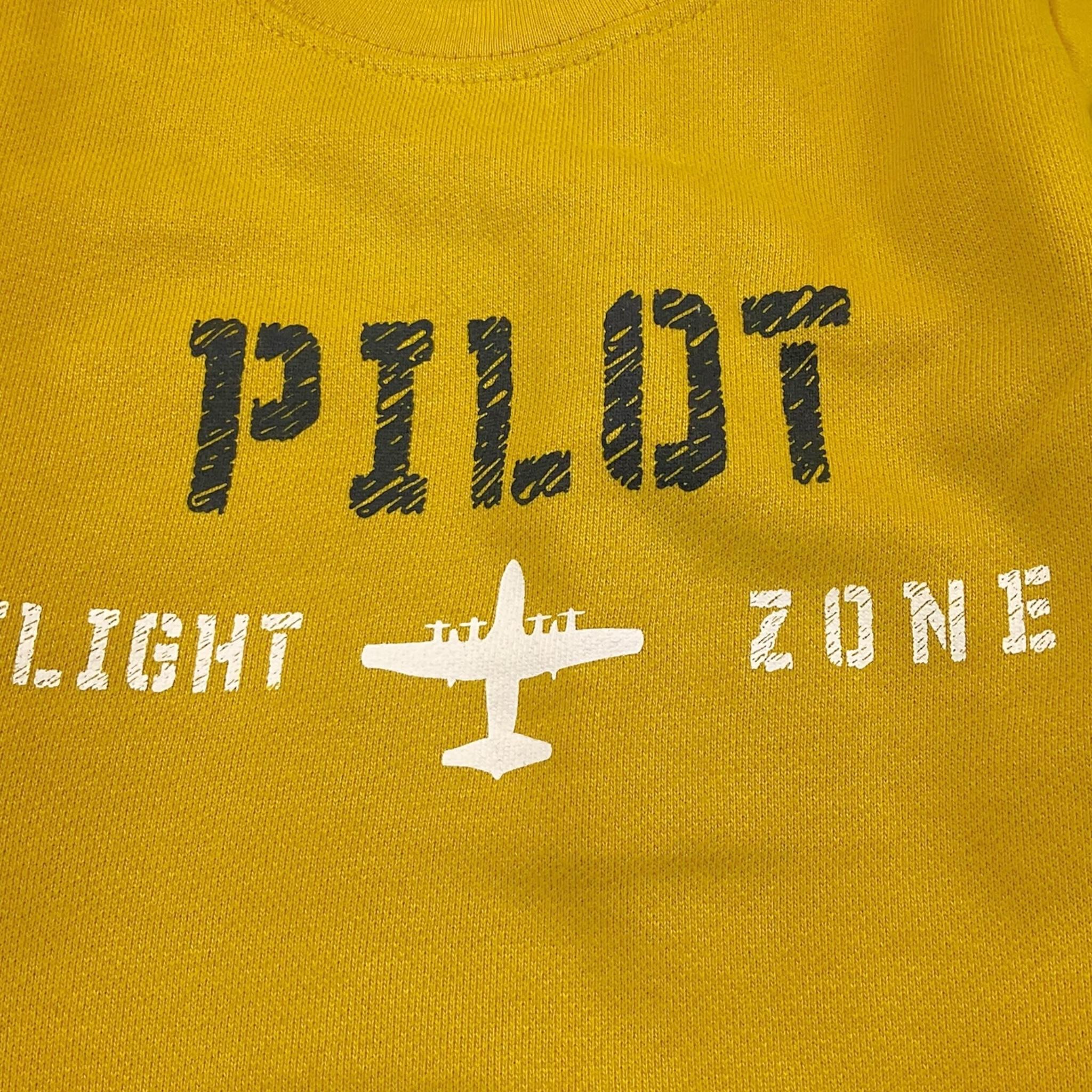 AERONAUTICA MILITARE felpa tinta unita girocollo con stampa Giallo per Neonato 242FE0002AJRF758 GIALLO AERONAUTICA MILITARE 