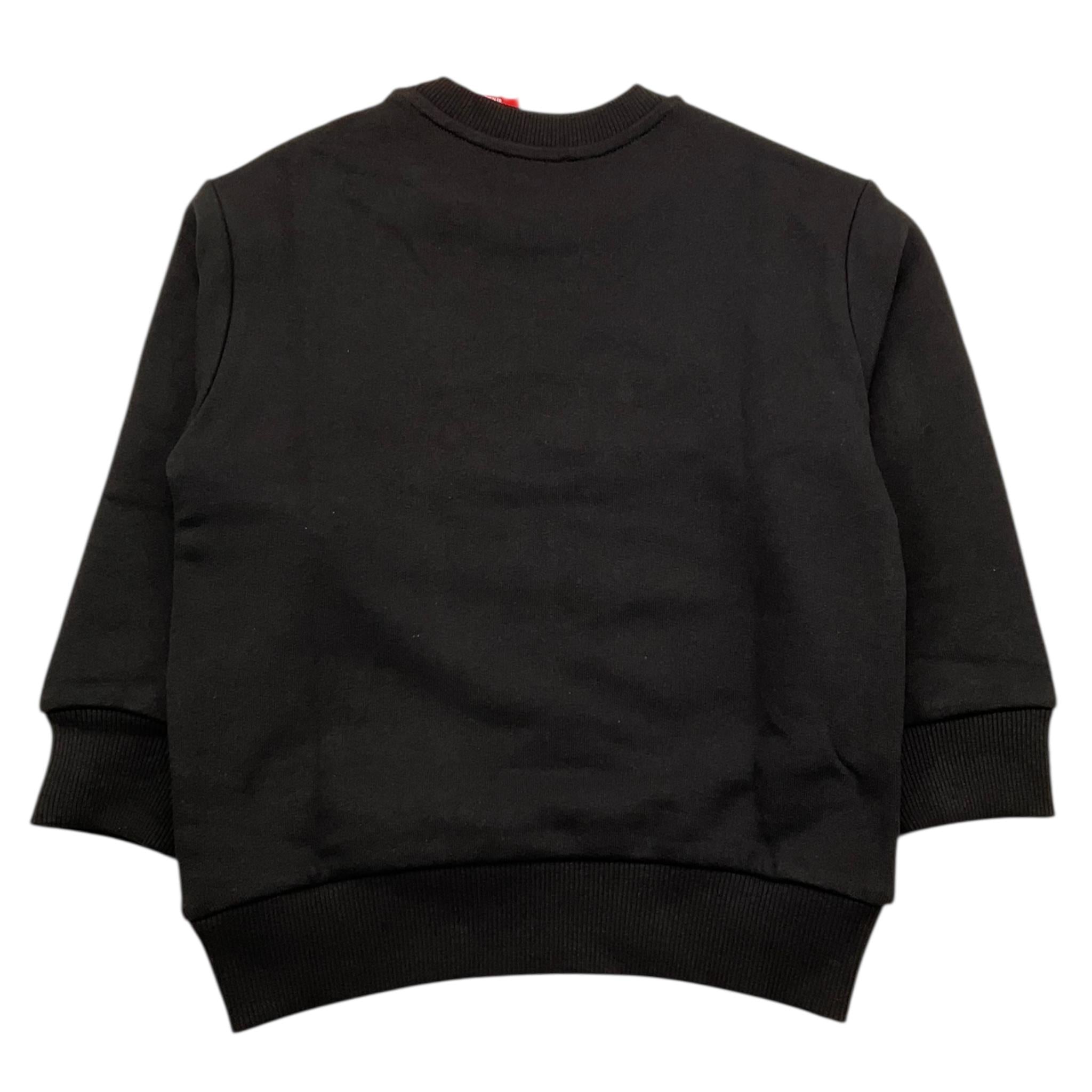 DIESEL felpa chiusa girocollo tinta unita con stampa Nero per Bambino J01787XXX NERO DIESEL 