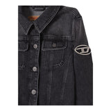 Diesel Giubbino In Denim Tinta Unita con Logo per Bambina J01847 NERO DIESEL 