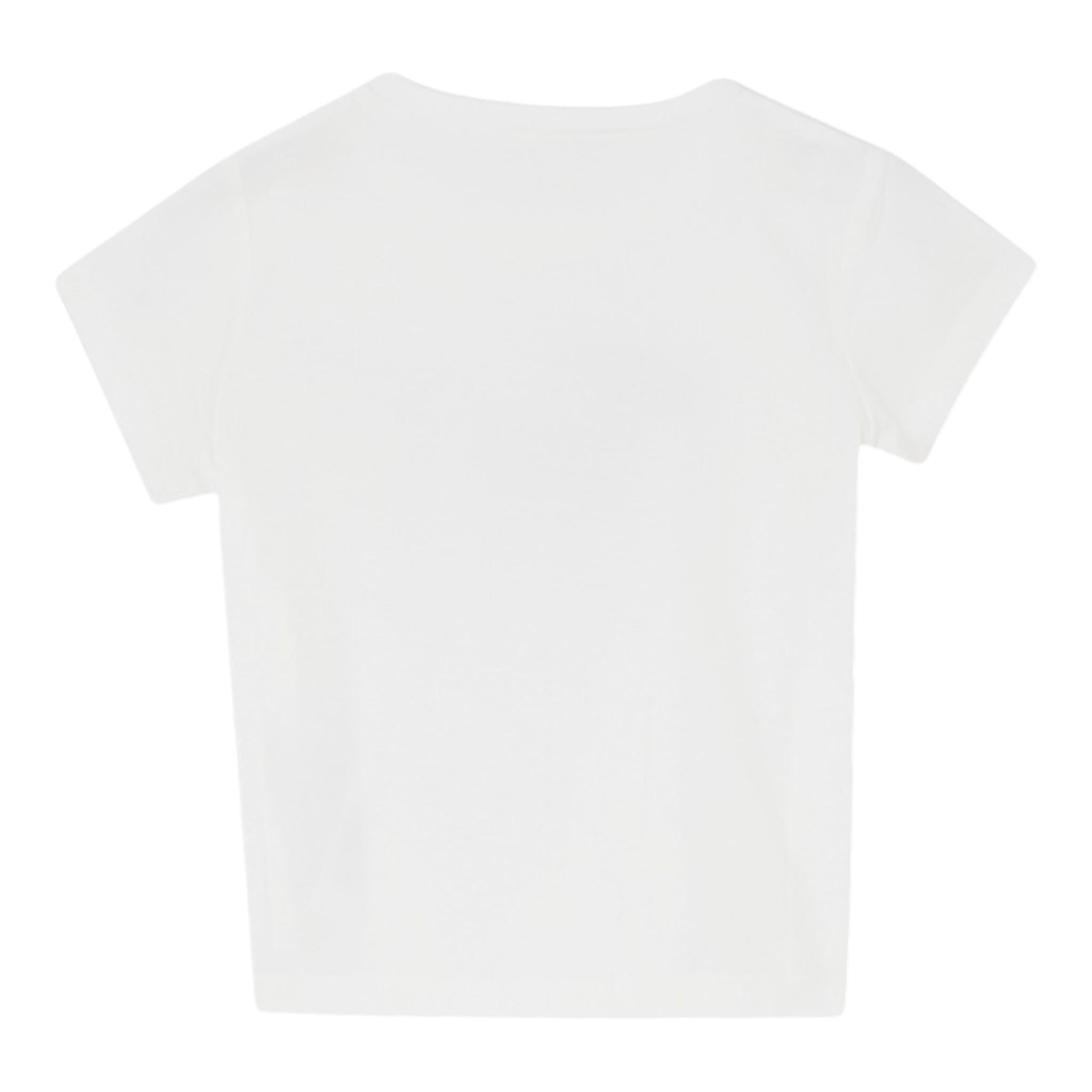 Liu Jo T-Shirt Girocollo Tinta Unita con Brillantini per Bambina KA5021XXJ BIANCO LIU JO 