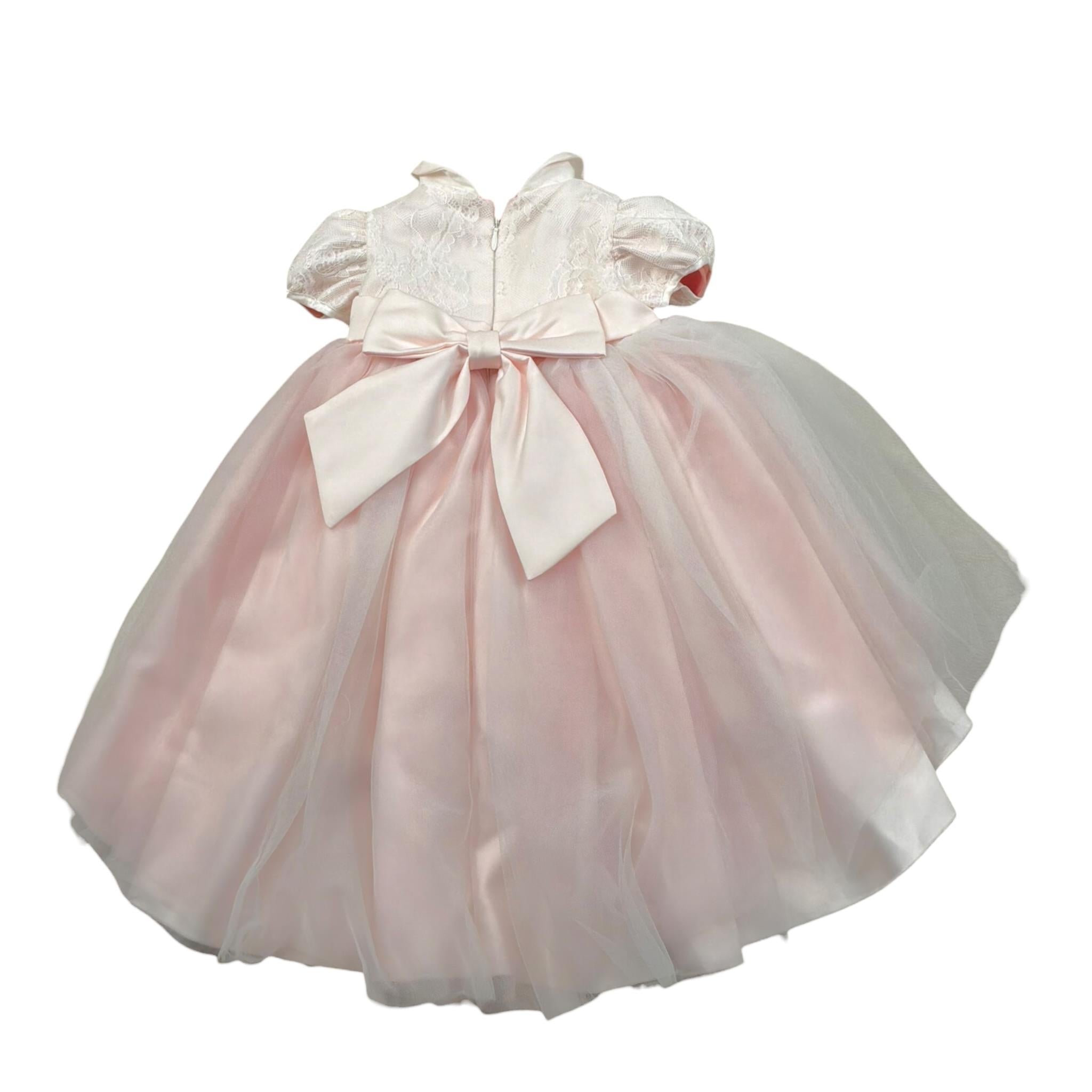 Gai Mattiolo Abito Cerimonia Tinta Unita con Applicazioni per Neonata GM16027 ROSA GAI MATTIOLO 