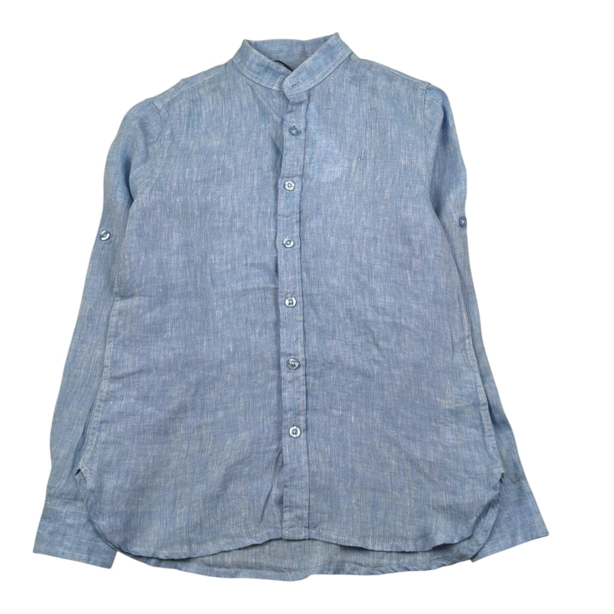 Jeckerson Camicia Manica Lunga Tinta Unita Collo Coreano per Bambino J3897 AZZURRO JECKERSON 