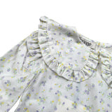 A' La Page Camicia Manica Lunga Tinta Unita Fantasia Floreale per Neonata AL166 BIANCO A' LA PAGE 