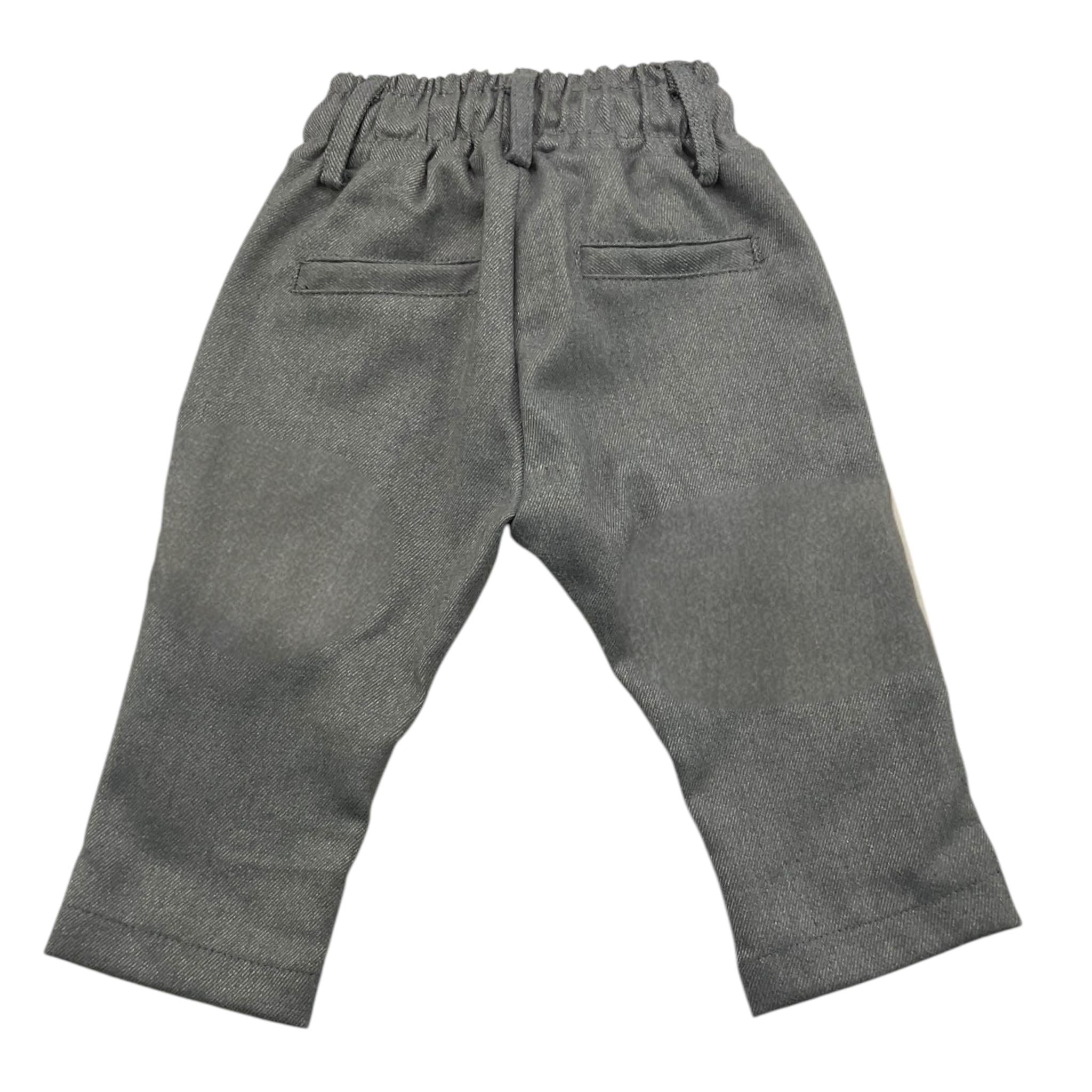 NEVER TOO pantalone tinta unita con elastico in vita Grigio per Neonato NT1838N GRIGIO NEVER TOO 