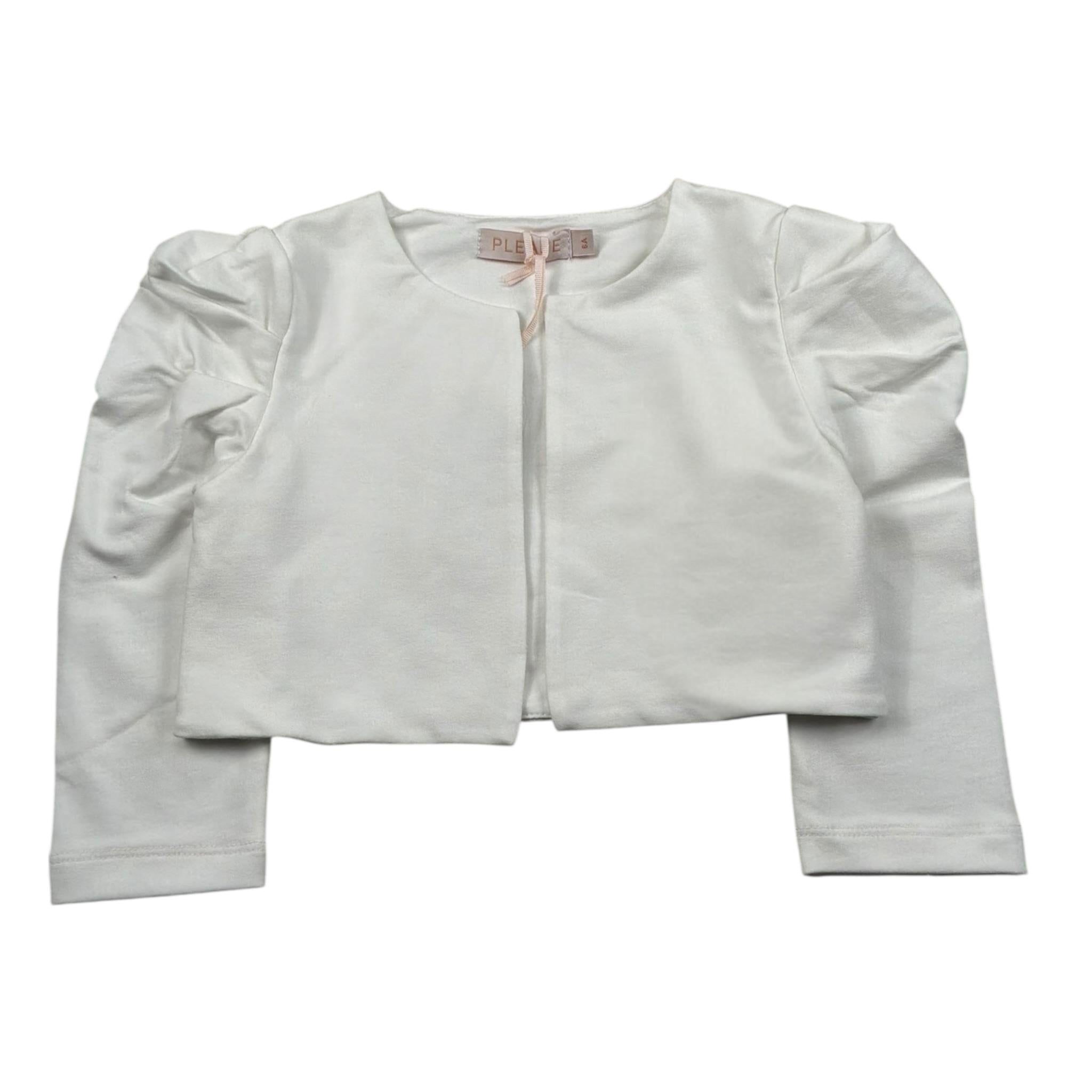 Please Giacca Tinta Unita per Bambina LG02042G49 PANNA PLEASE 