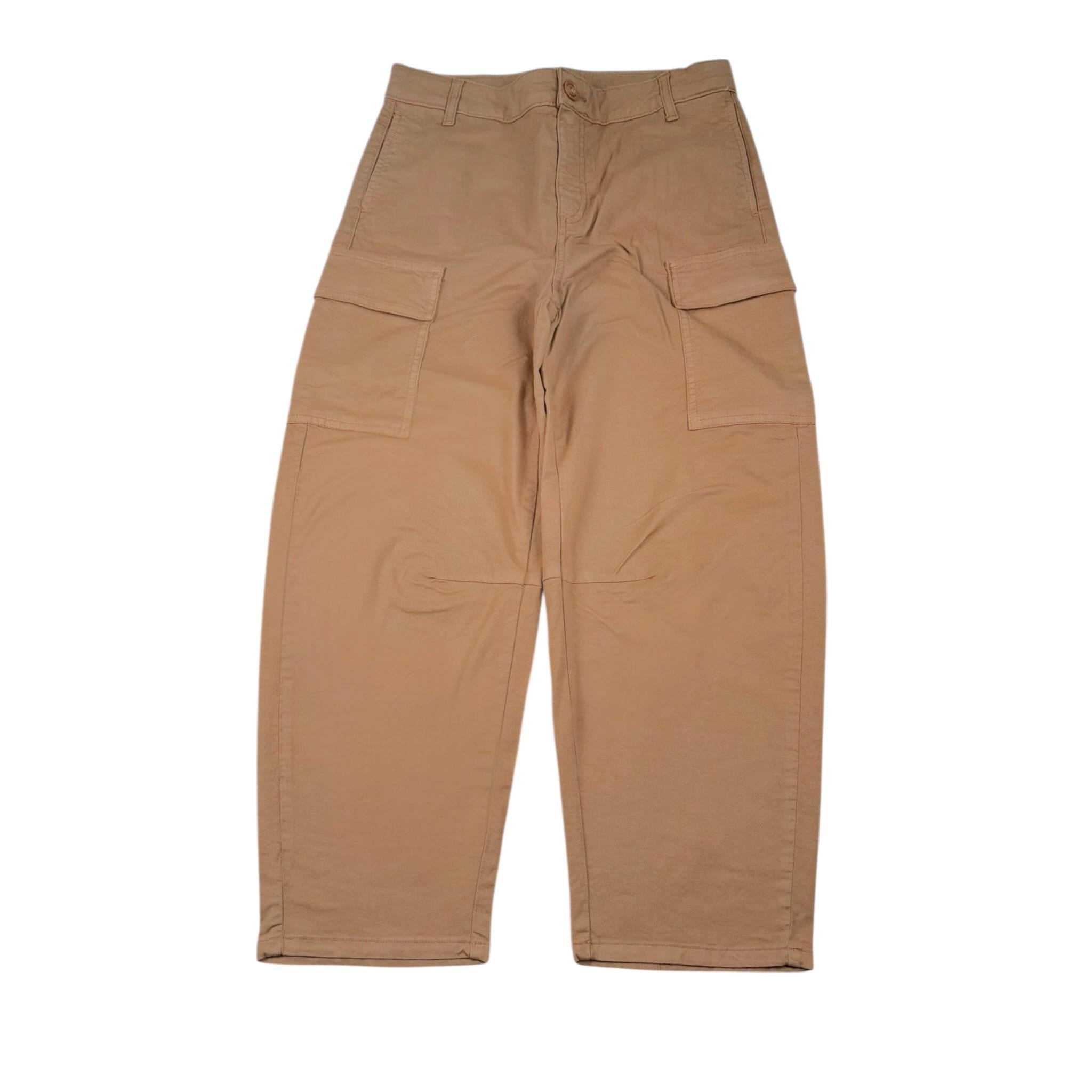 Please Pantalone Tinta Unita con Tasconi per Bambina PH29132G72 CAMMELLO PLEASE 