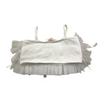 Please Top Tinta Unita con Balze per Bambina MO06032G73 BIANCO PLEASE 