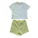 K-Way Completo 2 Pezzi Bicolore T-Shirt-Bermuda Fantasia A Righe per Neonato K2137TW BIANCO K-WAY 