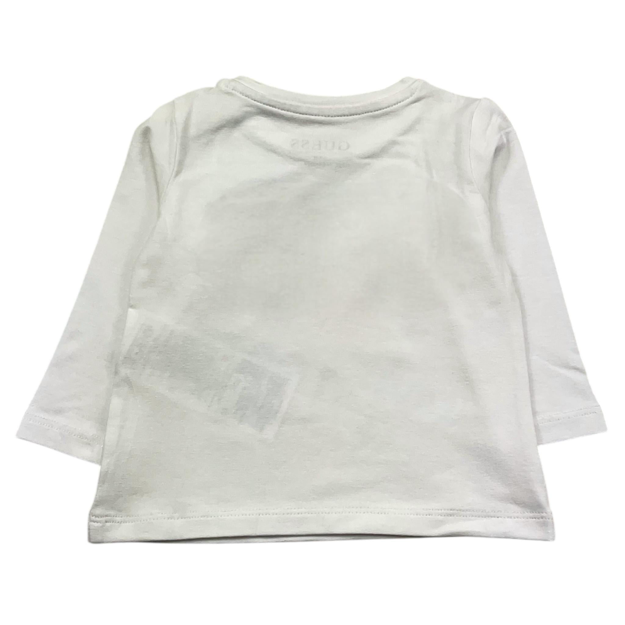 GUESS shirt girocollo tinta unita ocn logo Bianco per Neonata K4YI27K6YW4 BIANCO GUESS 