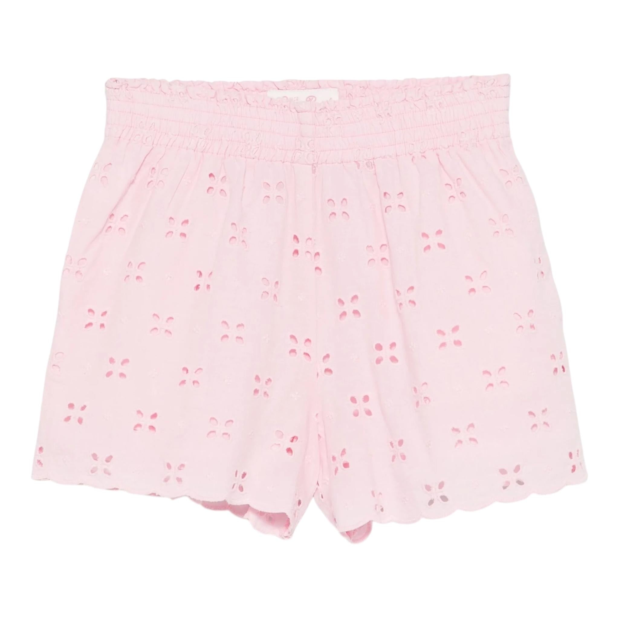 Saint Barth Short Tinta Unita In Pizzo Sangallo per Bambina MEA00104056 ROSA SAINT BARTH 