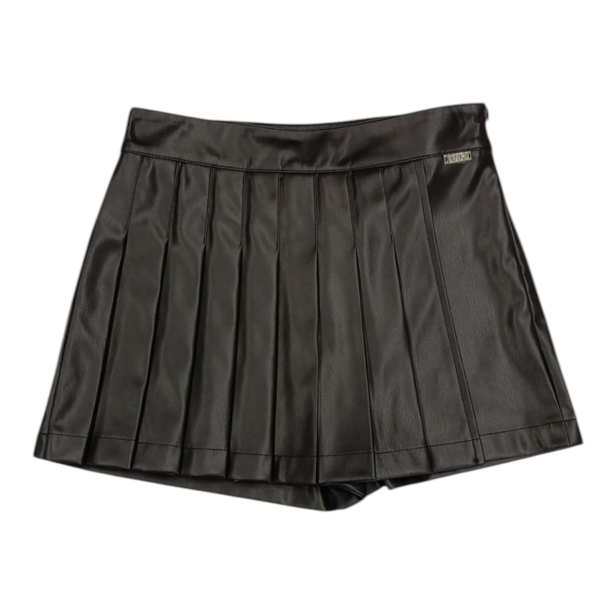 LIU JO short in ecopelle tinta unita  Nero per Bambina GF4057 NERO LIU JO 