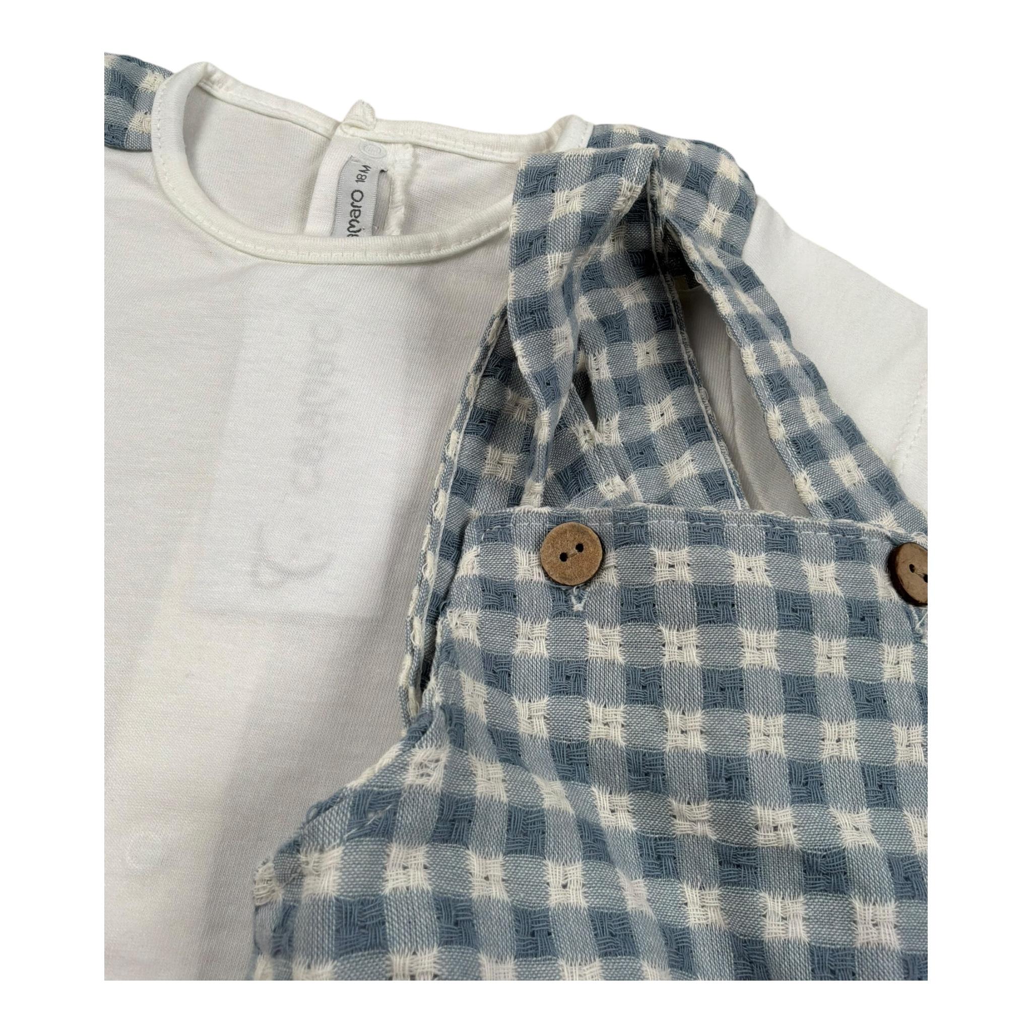 Calamaro Completo 2 Pezzi T-Shirt-Pagliaccetto per Neonato 11127 BIANCO CALAMARO 