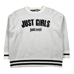 Just Cavalli Maglia Girocollo Tinta Unita con Stampa per Bambina JGP26180MA BIANCO JUST CAVALLI 