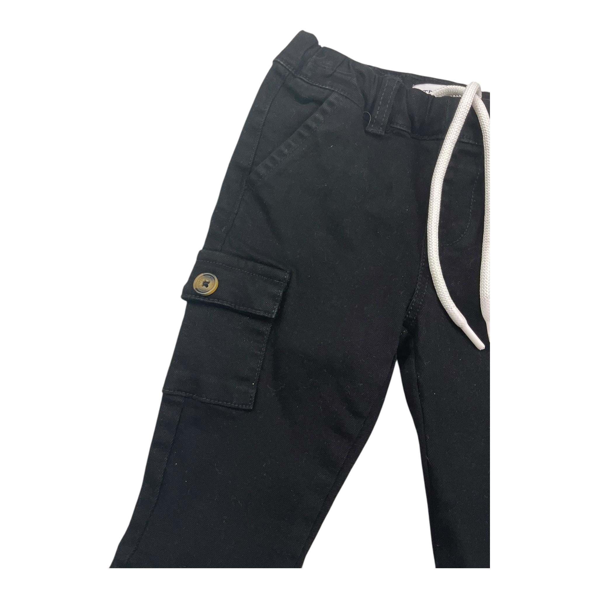 TRUSSARDI pantalone tinta unita cn elastic in vita Nero per Neonato TIA25086PA NERO TRUSSARDI 