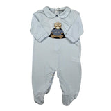 La perla Tutina Tinta Unita con Stampa per Neonato 73664 AZZURRO LA PERLA 