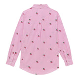 Saint Barth Camicia Bicolore con Fantasia A Righe per Bambina BRIG003 BIANCO/ROSA SAINT BARTH 