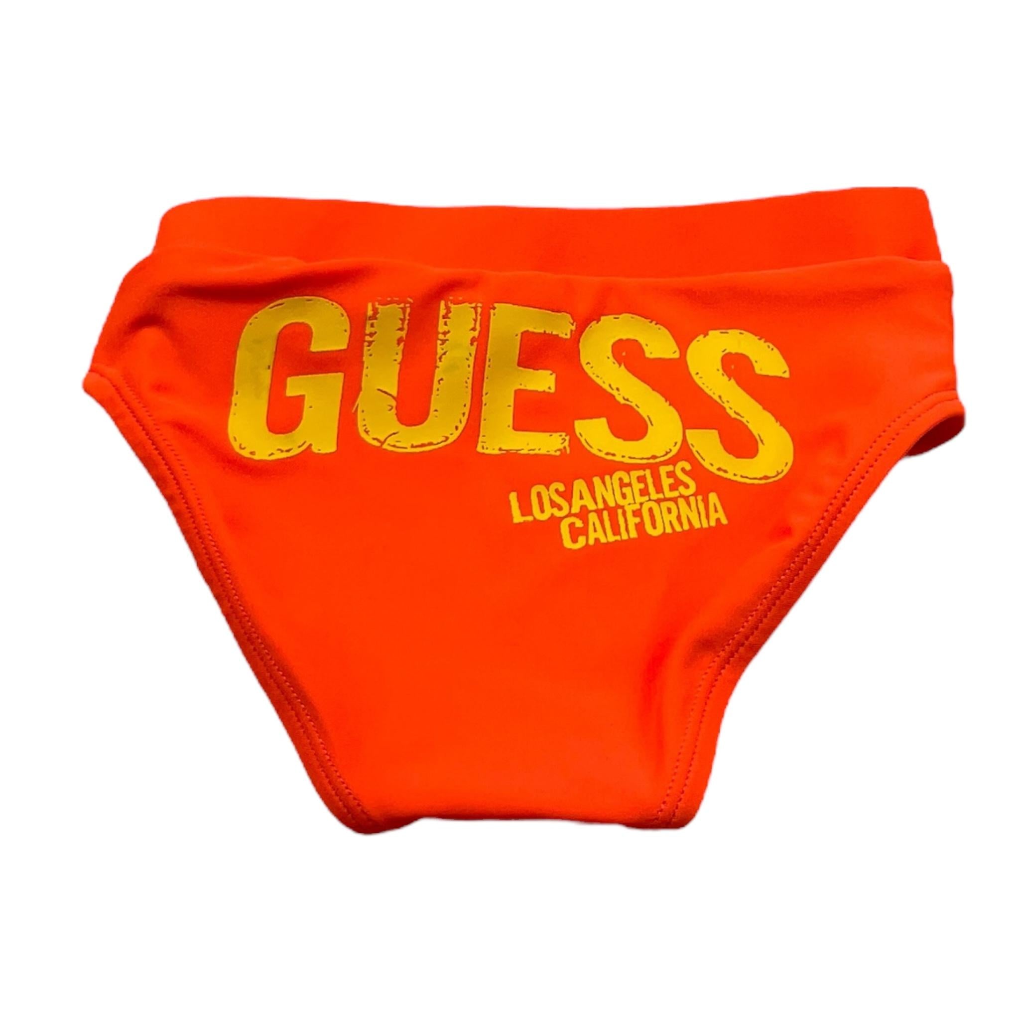 Guess Costume Mutandina Tinta Unita con Logo per Neonato I5GZ02MC052 ARANCIONE GUESS 