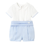 Mayoral Completo 3 Pezzi Bermuda-Camicia-Cintura per Neonato 1214 BIANCO/BEIGE MAYORAL 