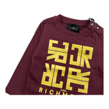 JOHN RICHMOND shirt girocollo tinta unita con stampa in contrasto Bordeaux per Neonata RIA25088TS BORDEAUX JOHN RICHMOND 