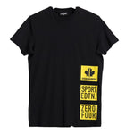 Dsquared2 T-Shirt Girocollo Tinta Unita con Stampa per Neonato DQ0281 NERO DSQUARED2 