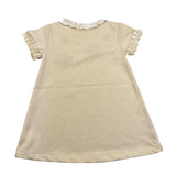MALVI & CO abito mezza manica tinta unita con ricami Panna per Bambina F23M005VEWX PANNA MALVI & CO 