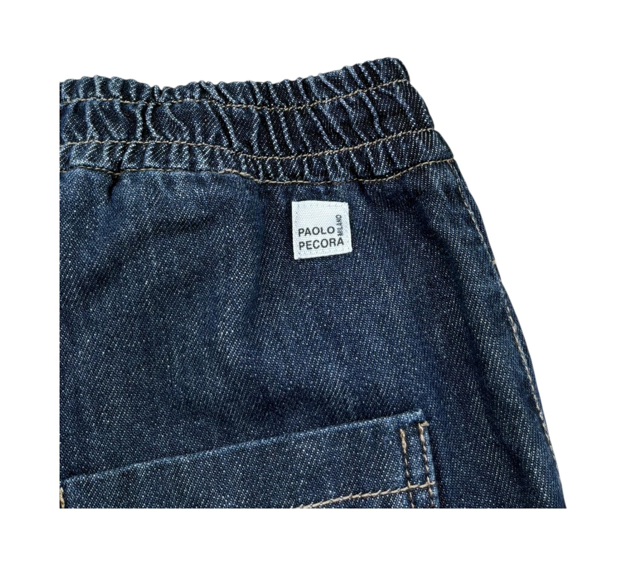 Paolo Pecora Bermuda In Denim Tinta Unita per Bambino PP4375 BLU PAOLO PECORA 
