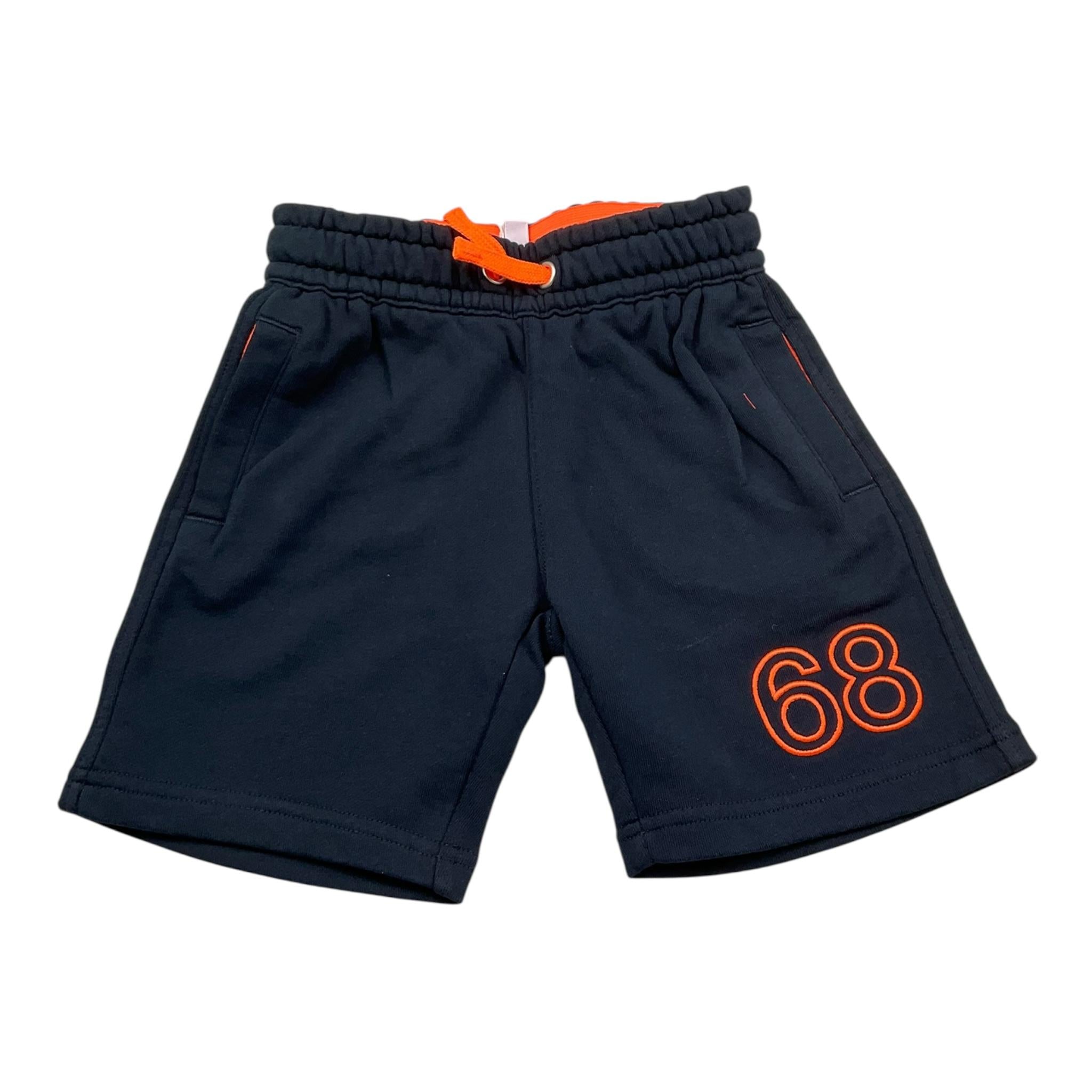 Sun68 Bermuda Tuta Tinta Unita con Logo per Bambino F35340 BLU SUN68 