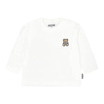 MOSCHINO shirt girocollo tinta unita con polsini Bianco per Neonato MPO00R BIANCO MOSCHINO 