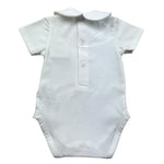 Le Bebe Body Mezza Manica Tinta Unita con Colletto per Neonata LBG6255 BIANCO LE BEBE 