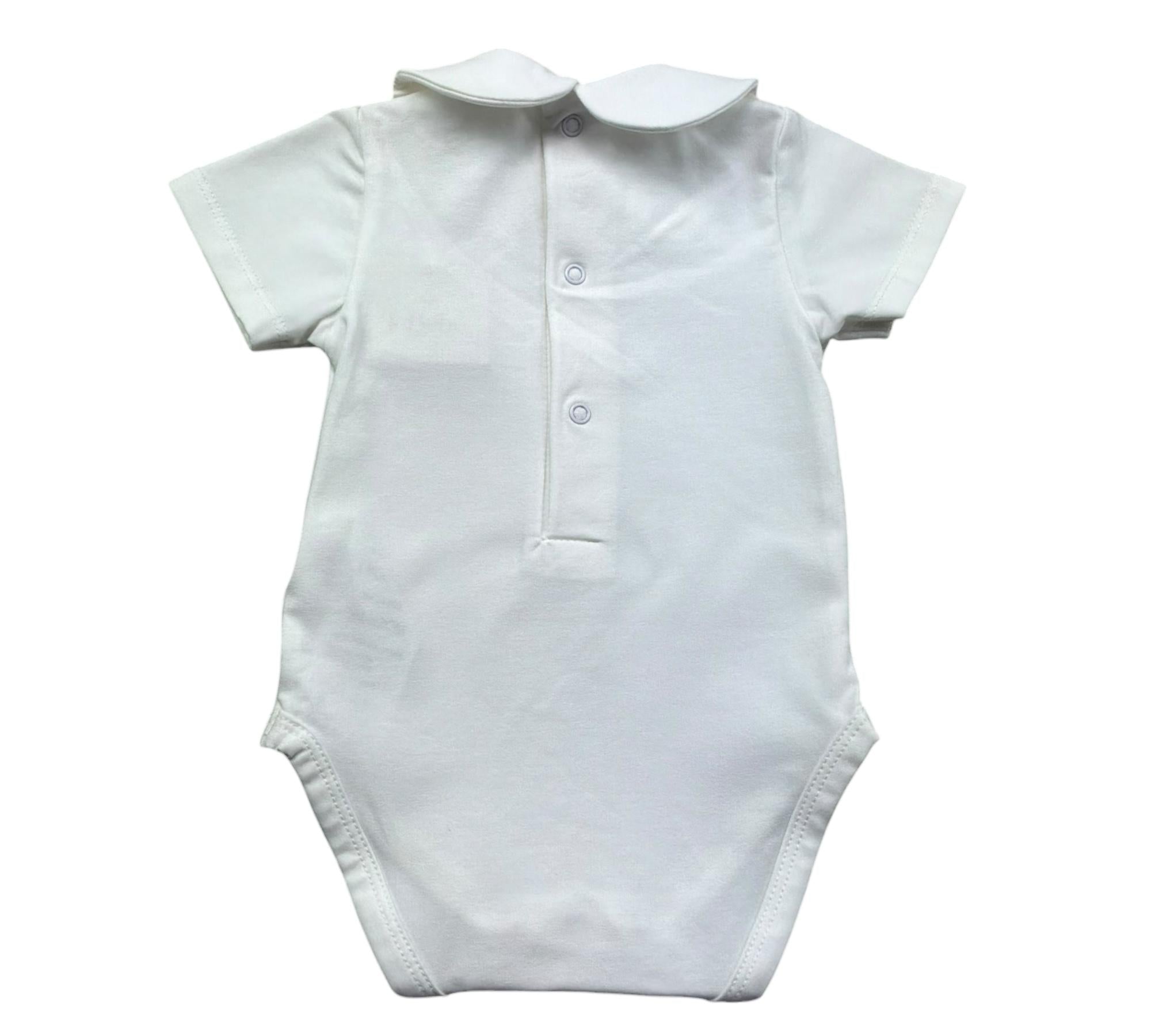 Le Bebe Body Mezza Manica Tinta Unita con Colletto per Neonata LBG6255 BIANCO LE BEBE 
