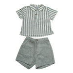 Babidu Completo 2 Pezzi Camicia-Bermuda per Neonato 40409N VERDE BABIDU 