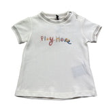 Trussardi T-Shirt Girocollo Tinta Unita con Stampe per Neonato TIP26083TS PANNA TRUSSARDI 