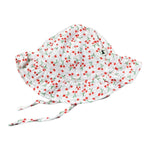 Petit Indi Cappello Tinta Unita con Fantasia Ciliege per Neonata SS25A9010 BIANCO PETIT INDI 
